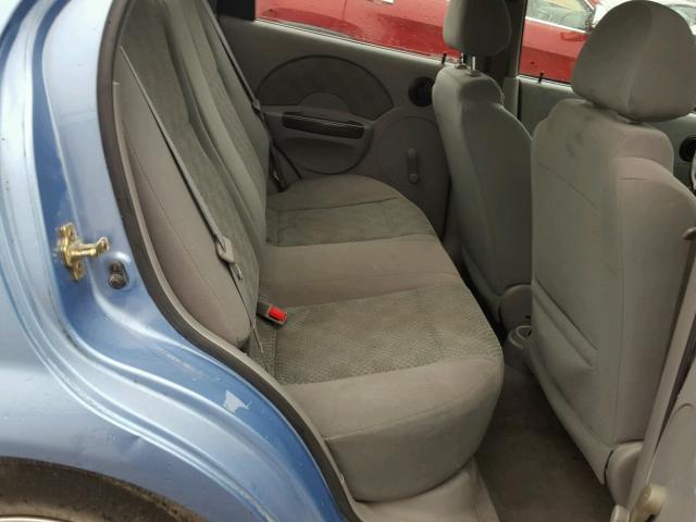 KL1TD52645B390104 - 2005 CHEVROLET AVEO BASE Көк фото 6