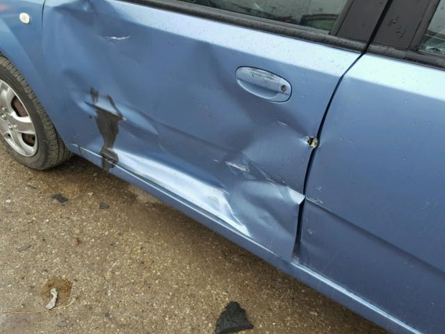 KL1TD52645B390104 - 2005 CHEVROLET AVEO BASE Көк фото 9