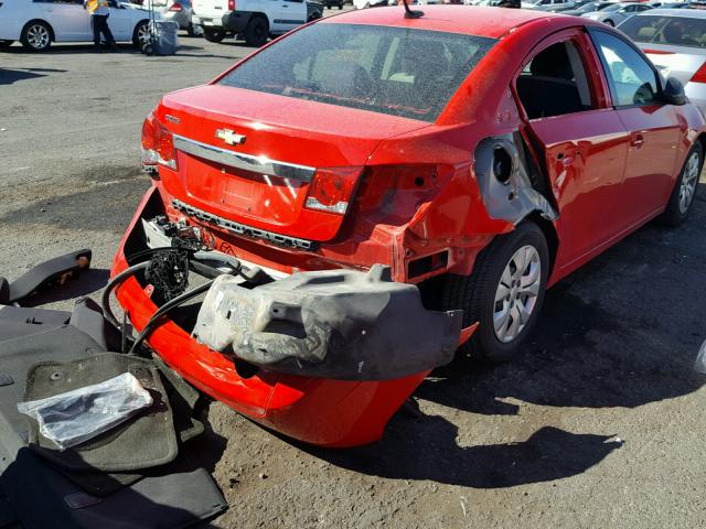 1G1PA5SHXE7114980 - 2014 CHEVROLET CRUZE LS RED photo 4