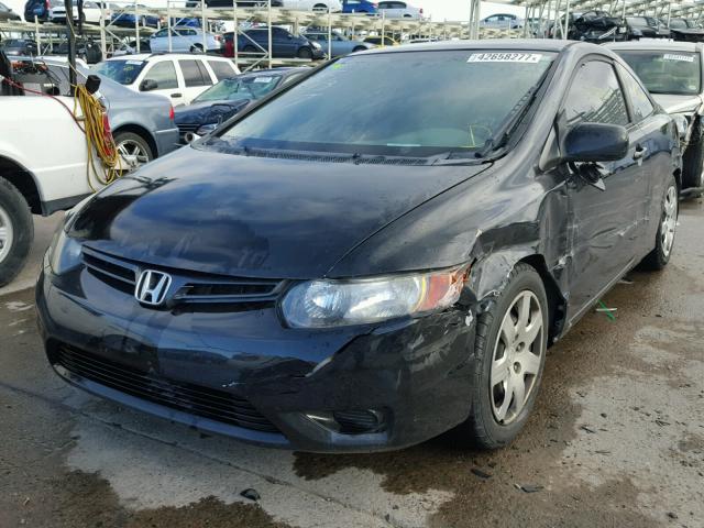 2HGFG12676H511658 - 2006 HONDA CIVIC LX BLACK photo 2