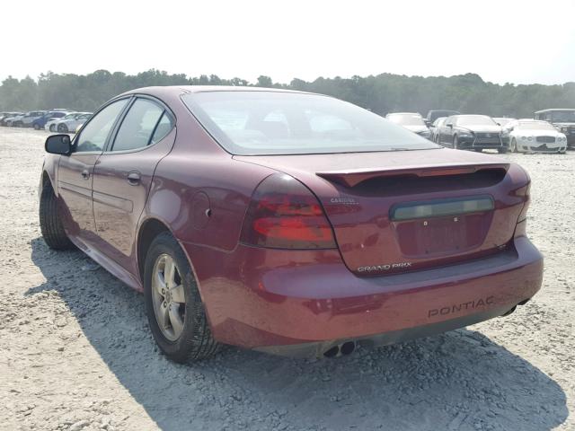 2G2WS522351152919 - 2005 PONTIAC GRAND PRIX MAROON photo 3