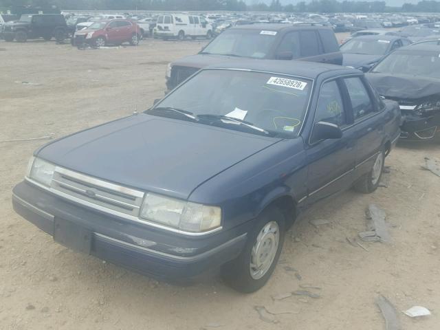 2FAPP36X7MB183794 - 1991 FORD TEMPO GL BLUE photo 2