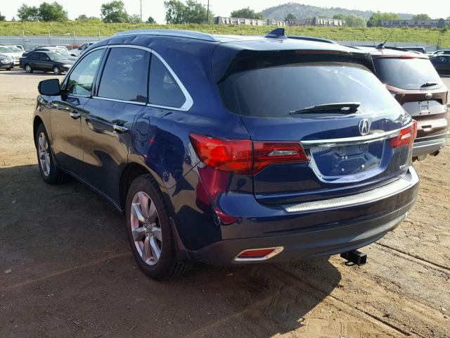 5FRYD4H89FB024945 - 2015 ACURA MDX ADVANC 蓝色 照片 3