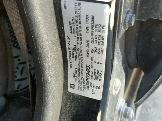 1GCDSCFE9C8168533 - 2012 CHEVROLET COLORADO L BLACK photo 10