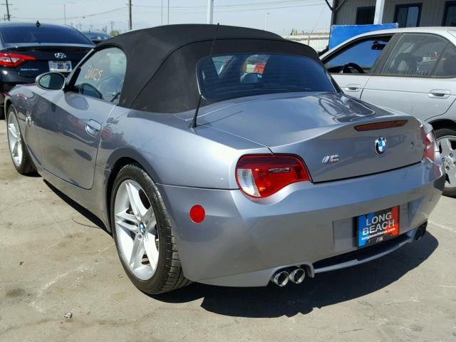 5UMBT93587LY53259 - 2007 BMW M ROADSTER GRAY photo 3