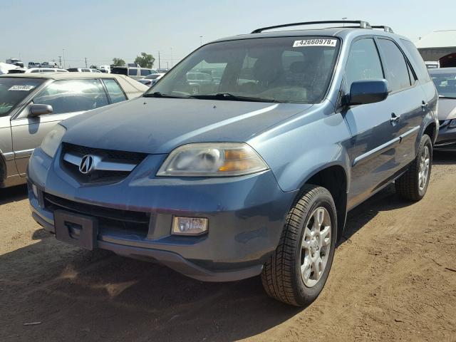 2HNYD18646H519315 - 2006 ACURA MDX TOURIN BLUE photo 2