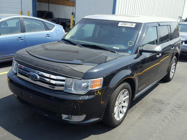 2FMHK6CC5ABA62401 - 2010 FORD FLEX SEL BLACK photo 2