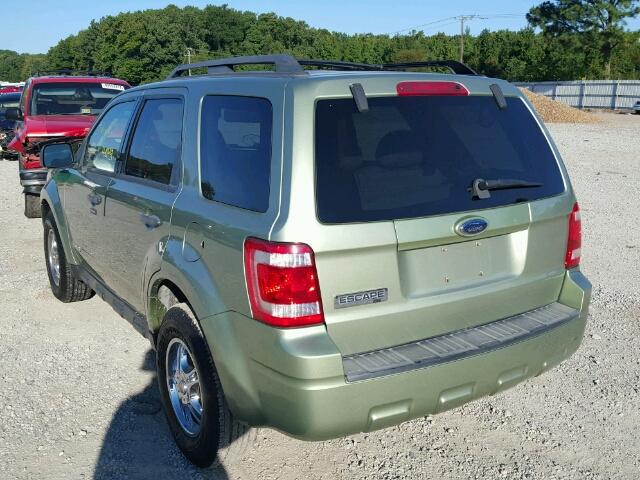 1FMCU03Z48KC83350 - 2008 FORD ESCAPE XLT GREEN photo 3