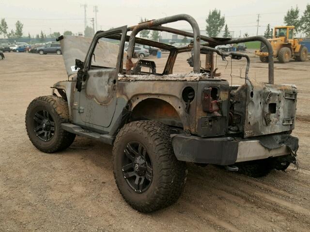 1C4AJWBG9EL132629 - 2014 JEEP WRANGLER S ნაცრისფერი ფოტო 3