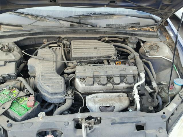 2HGES16385H574244 - 2005 HONDA CIVIC DX V BLUE photo 7