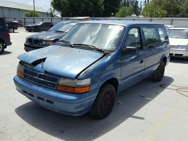 2B4GH253XRR670869 - 1994 DODGE CARAVAN BLUE photo 2