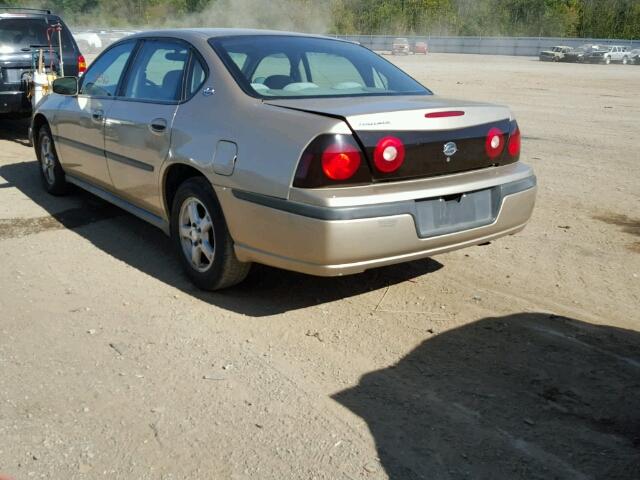 2G1WF52EX49466778 - 2004 CHEVROLET IMPALA TAN photo 3