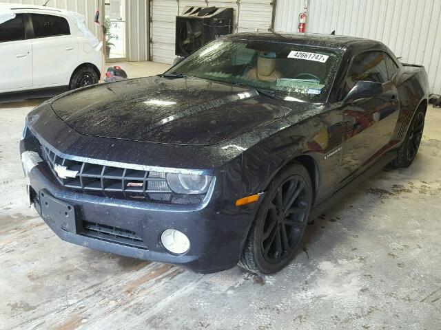 2G1FC1E32D9134202 - 2013 CHEVROLET CAMARO LT BLUE photo 2