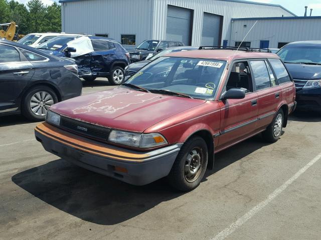 JT2AE94K3L3356637 - 1990 TOYOTA COROLLA DL RED photo 2