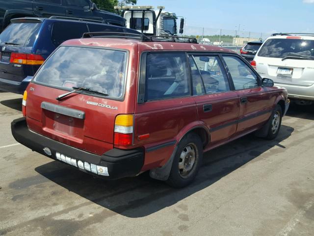 JT2AE94K3L3356637 - 1990 TOYOTA COROLLA DL RED photo 4