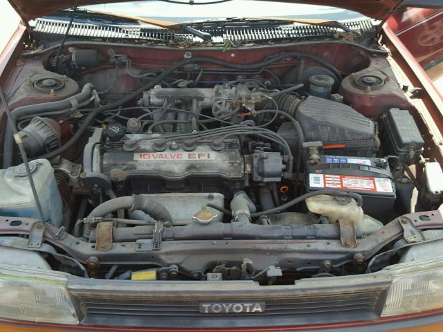JT2AE94K3L3356637 - 1990 TOYOTA COROLLA DL RED photo 7