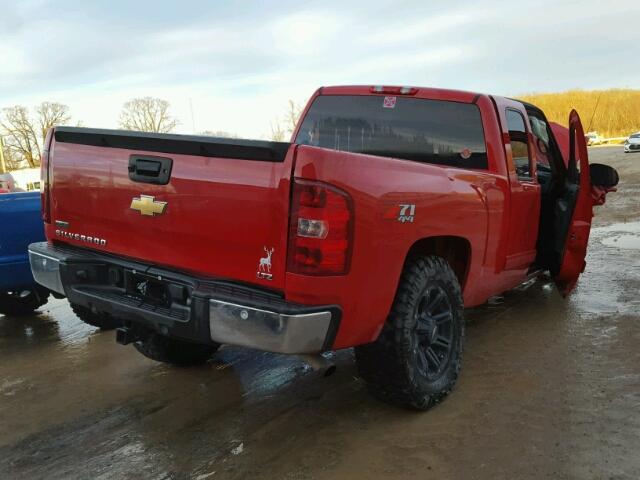 1GCSKTE35AZ125287 - 2010 CHEVROLET SILVERADO RED photo 4