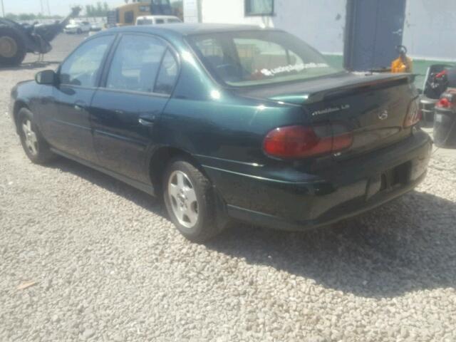1G1NE52J52M660145 - 2002 CHEVROLET MALIBU LS მწვანე ფოტო 3