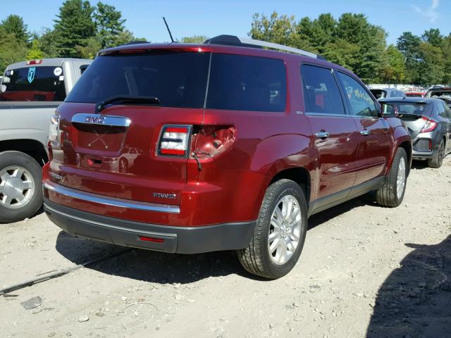 1GKKVRKD2FJ347951 - 2015 GMC ACADIA SLT RED photo 4