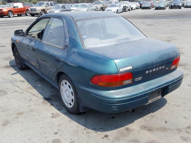 JF1GC4359WG500183 - 1998 SUBARU IMPREZA L GREEN photo 3