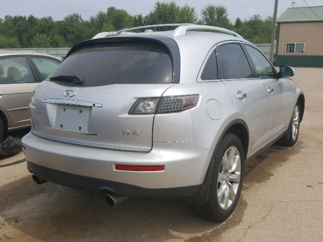 JNRBS08W67X400254 - 2007 INFINITI FX45 SILVER photo 4