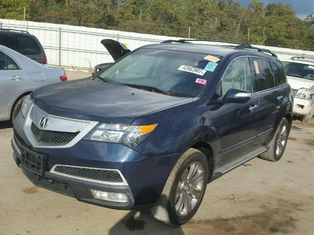 2HNYD2H60CH512296 - 2012 ACURA MDX ADVANC BLUE photo 2