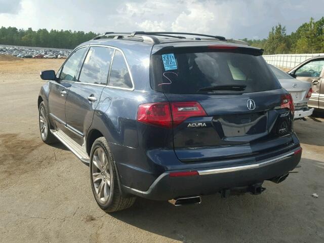 2HNYD2H60CH512296 - 2012 ACURA MDX ADVANC BLUE photo 3