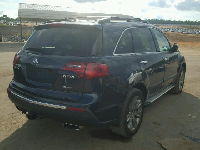 2HNYD2H60CH512296 - 2012 ACURA MDX ADVANC BLUE photo 4