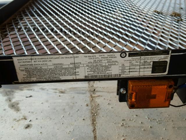 4YMUL0819EV039022 - 2014 UTILITY TRAILER BLACK photo 10