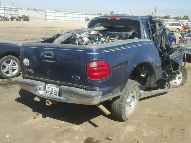 1FTRW07682KC14743 - 2002 FORD F150 SUPER BLUE photo 4