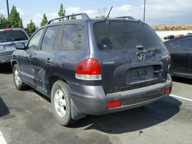 KM8SC13D96U104245 - 2006 HYUNDAI SANTA FE G BLUE photo 3