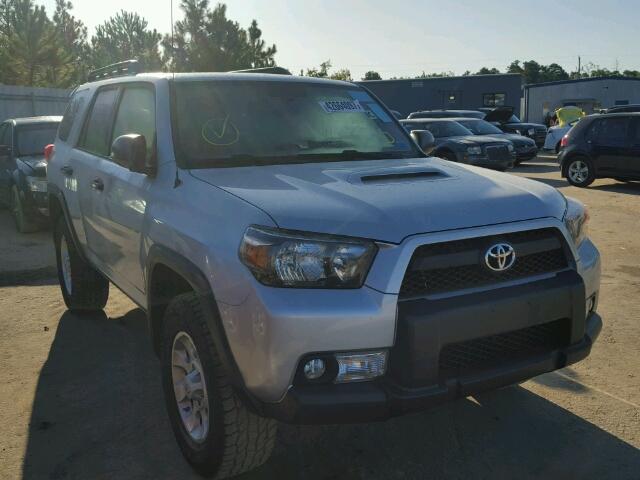 JTEBU5JR6D5142378 - 2013 TOYOTA 4RUNNER SR SILVER photo 1