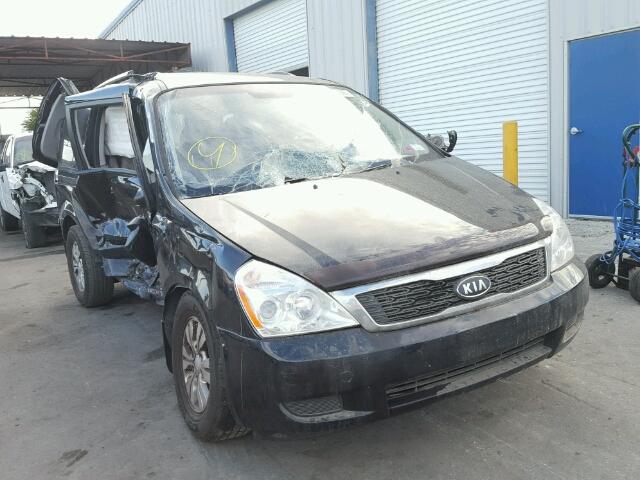 KNDMG4C74C6492191 - 2012 KIA SEDONA LX BLACK photo 1