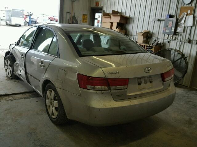 5NPET46C08H314316 - 2008 HYUNDAI SONATA SILVER photo 3