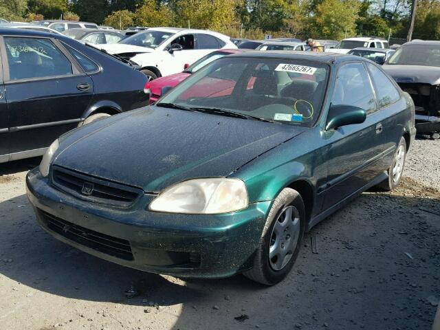 1HGEJ8248YL106886 - 2000 HONDA CIVIC EX GREEN photo 2