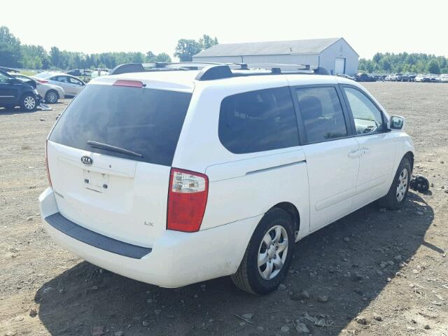 KNDMB233X76188272 - 2007 KIA SEDONA EX WHITE photo 4