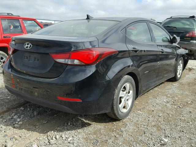 KMHDH4AE9FU302847 - 2015 HYUNDAI ELANTRA SE BLACK photo 4