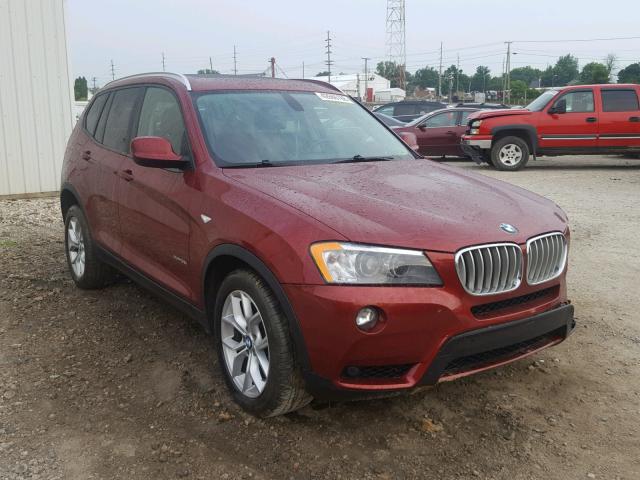 5UXWX7C52BL730384 - 2011 BMW X3 XDRIVE3 MAROON photo 1