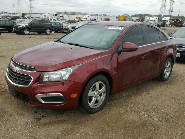 1G1PE5SB5G7212074 - 2016 CHEVROLET CRUZE LIMI MAROON photo 2