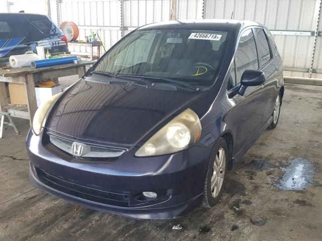 JHMGD38608S055737 - 2008 HONDA FIT SPORT BLUE photo 2