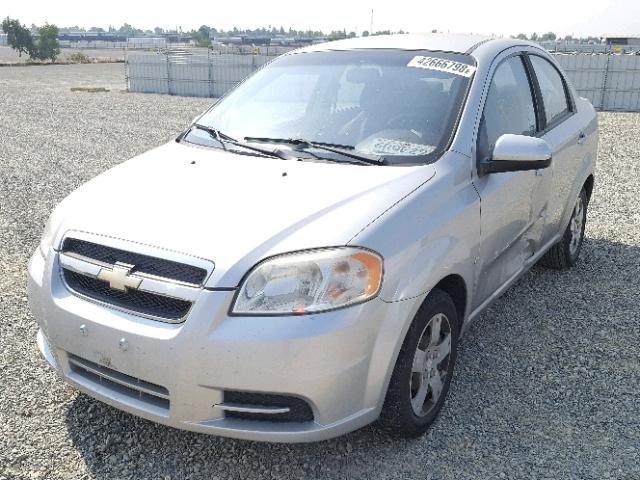 KL1TD56E79B380464 - 2009 CHEVROLET AVEO LS SILVER photo 2