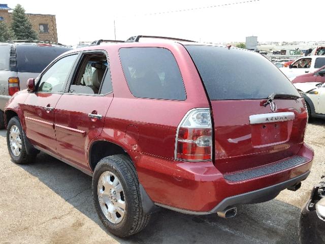 2HNYD18635H544110 - 2005 ACURA MDX TOURIN RED photo 3