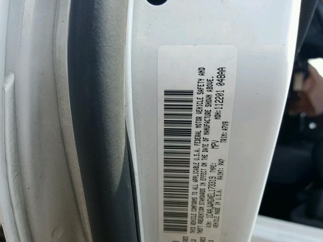 1C4AJWAGXEL173319 - 2014 JEEP WRANGLER S WHITE photo 10