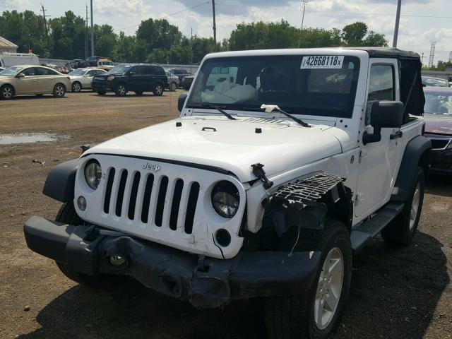 1C4AJWAGXEL173319 - 2014 JEEP WRANGLER S WHITE photo 2
