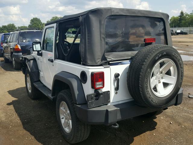 1C4AJWAGXEL173319 - 2014 JEEP WRANGLER S WHITE photo 3