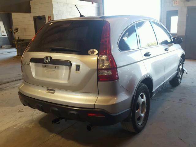 5J6RE38399L001789 - 2009 HONDA CR-V LX SILVER photo 4