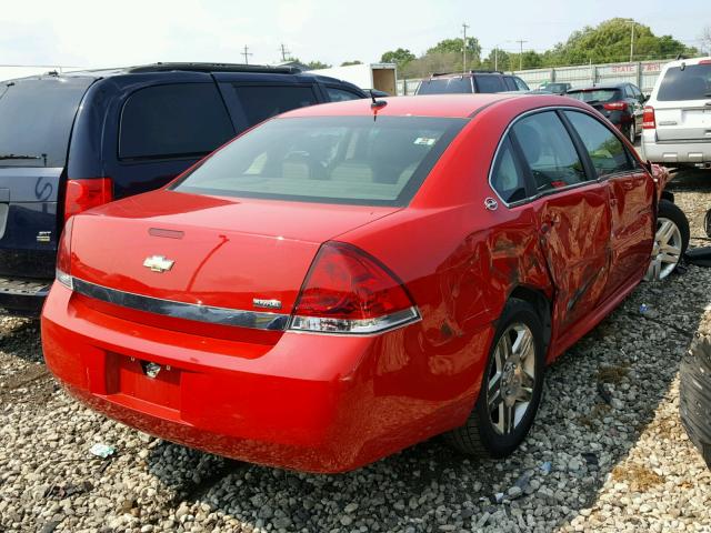 2G1WT57KX91322287 - 2009 CHEVROLET IMPALA 1LT RED photo 4