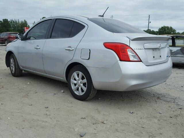 3N1CN7AP7CL826065 - 2012 NISSAN VERSA S SILVER photo 3