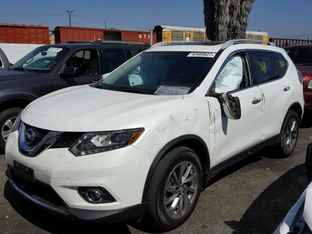 5N1AT2MT6EC776100 - 2014 NISSAN ROGUE S WHITE photo 2