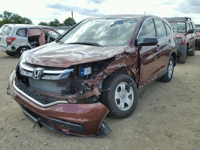 5J6RM4H38FL070512 - 2015 HONDA CR-V LX RED photo 2